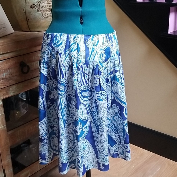 Ralph Lauren Paisley A - Line Skirt - SZ 8 - Picture 5 of 5